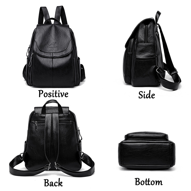 Leather Backpack Vintage - Nóng Bagpack Nữ Thiết Kế Ba