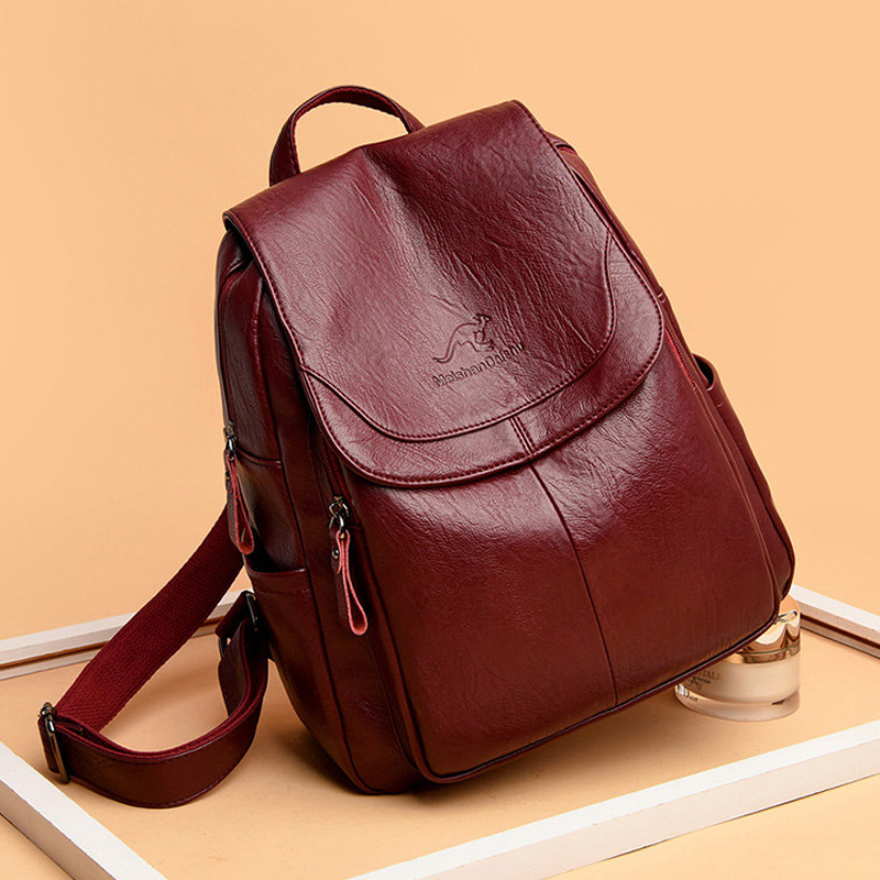 Nóng Bagpack Nữ Thiết Kế Ba Lô - đánh giá và giá Leather Backpack Vintage